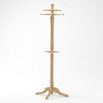 Perchero de madera moderno con perchas para ropa de 186 cm.