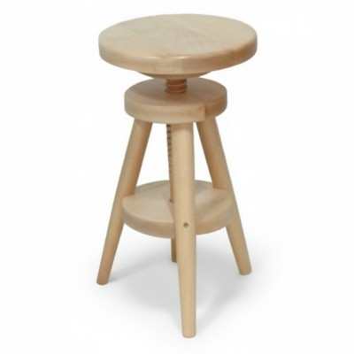 Taburete giratorio Taburete de bar de madera ajustable en altura Asiento Banco Taburete de trabajo nuevo