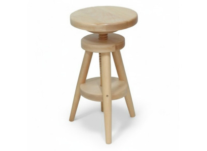 Taburete giratorio Taburete de bar de madera ajustable en altura Asiento Banco Taburete de trabajo nuevo
