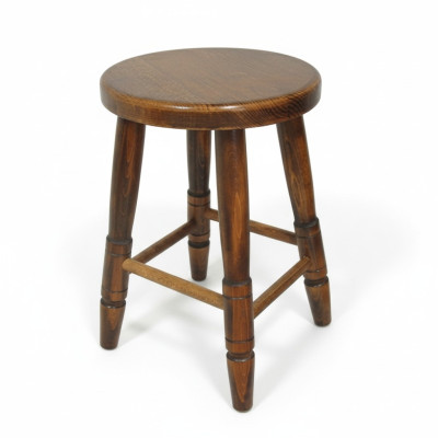 Taburete de madera taburete de asiento taburete de comedor haya madera maciza marrón 46 cm