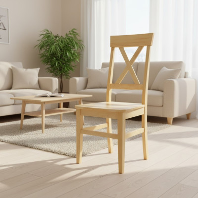 Silla de comedor hecha de madera maciza, silla sillón sillas muebles macizos de madera hechos a mano
