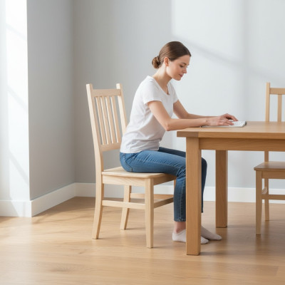 Silla de comedor Silla de madera maciza Sillón Sillas Sillas Hechas a mano Muebles masivos en madera