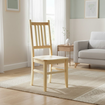 Silla de comedor Silla de madera maciza Sillón Sillas Sillas Hechas a mano Muebles masivos en madera