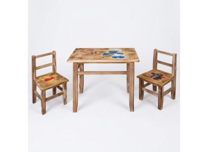 Mesa infantil, set de 3 piezas, mesa con 2 sillas, muebles infantiles, para habitación infantil.
