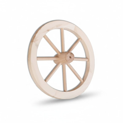 Dekoratives rueda de madera Ø 30 cm rueda de radios rueda de carro Decoración de jardín Decoración de tienda Madera maciza