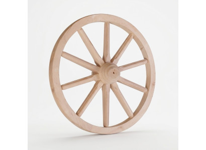Rueda de madera decorativa Ø 50 cm Rueda de radios 10 radios Rueda de carreta Decoración de jardín Decoración teatral Nueva