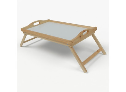 Mesa de desayuno de madera Mesa portátil de madera auténtica Mesa auxiliar de madera auténtica Bandeja de madera auténtica