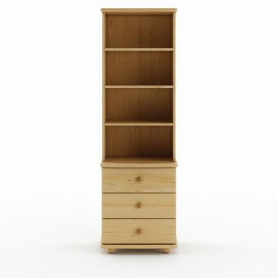 Vitrina masiva de auténtica artesanía en madera maciza Armario de madera Armarios Vitrinas Estante