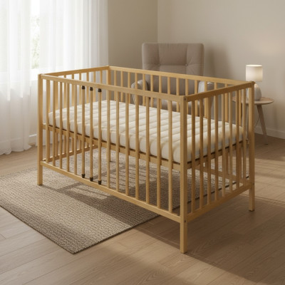 Cuna cama para niños 120x60 de madera maciza muebles de madera muebles hechos a mano