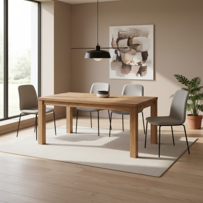 Mesa de comedor Mesa de madera Tablas de madera Mesa Comedor Macizo 80 * 80 cm Mesa de comedor