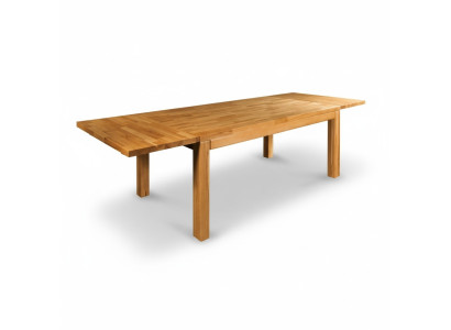 Mesa de comedor maciza de madera real de 120x80 cm de roble para la cocina.