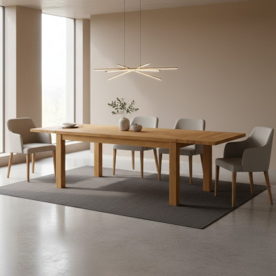 Mesa de roble macizo de madera real Mesa de comedor de madera maciza de roble auténtico de 140x90 cm Mesas de madera real.