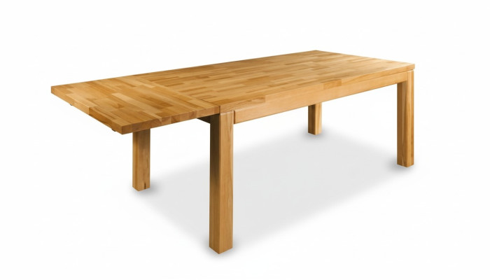 Mesa de comedor de madera maciza, mesa de madera real, mesa de roble, comedor de madera maciza, 160x90 cm, nueva.