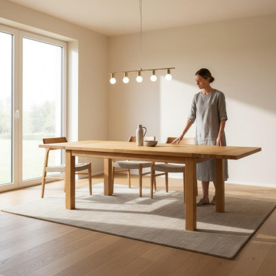 Mesa Mesa de comedor Madera real Mesa de madera Mesas Comedor 120x80cm Madera maciza Nuevo