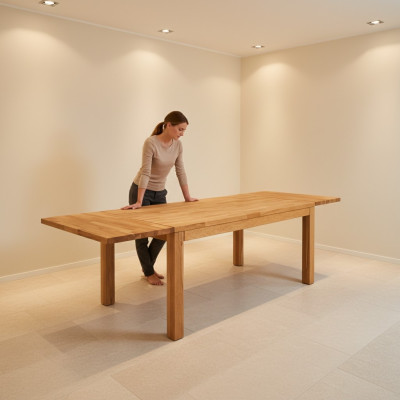 Mesa de comedor de madera, mesas de salón comedor, mesa de madera maciza de 140x90cm, mesas de comedor macizas.