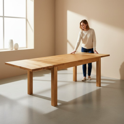 Mesa de madera Macizas mesas de madera Mesa de comedor Mesas de conferencia 160x90cm Roble Madera maciza