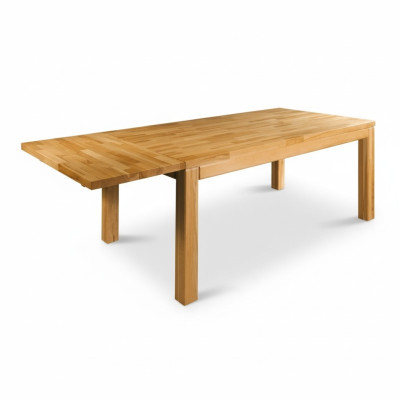 Mesa de comedor maciza de roble de 120x80cm para comedor/cocina.