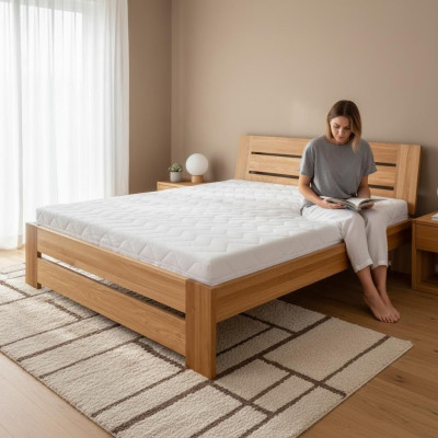 Cama Cama de madera Madera real Camas Dormitorio Hotel Diseño Estilo Muebles macizos