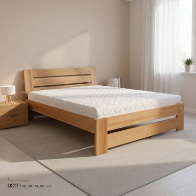 Cama de madera Estilo de diseño de hotel de cama de madera real maciza de 120x200 dormitorio