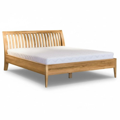 Cama de matrimonio doble de madera maciza de haya, muebles de dormitorio de madera 160x200cm nuevo.