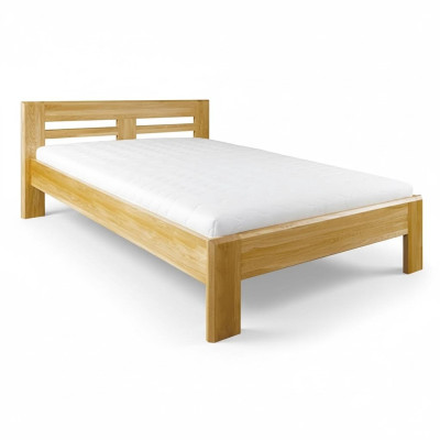 Camas Cama de madera Madera real Cama Hotel Diseño Estilo Macizo 140x200 Dormitorio