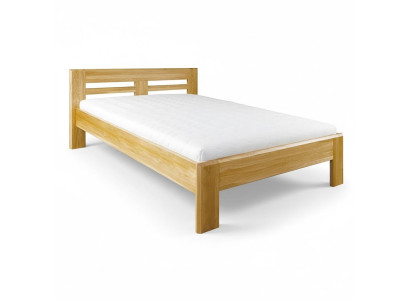 Camas Cama de madera Madera real Cama Hotel Diseño Estilo Macizo 140x200 Dormitorio