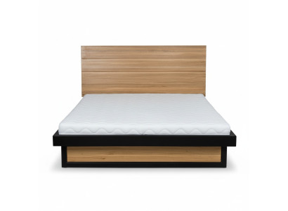Cama Cama doble Roble Cama matrimonial Cama de madera 120x200 Estructura de cama Muebles masivos Camas