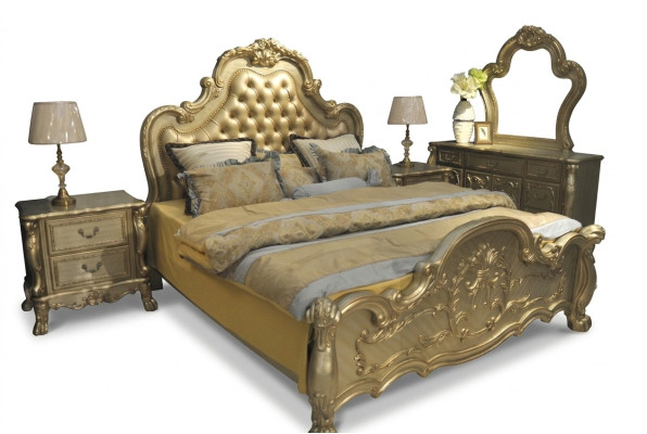 Cama cama capitoné de lujo dormitorio doble de madera barroca camas de cuero.