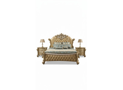 Diseño de cama cama doble camas lujo clásico barroco Chesterfield 184x214cm nuevo