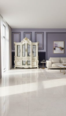 Vitrina armario decorativo vitrinas sala de estar muebles vitrina estilo barroco de diseño