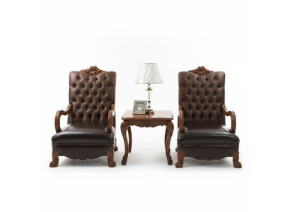 Salón de cuero Sillón Chesterfield Nuevo, Silla de diseñador Relax Tapizado en tela.