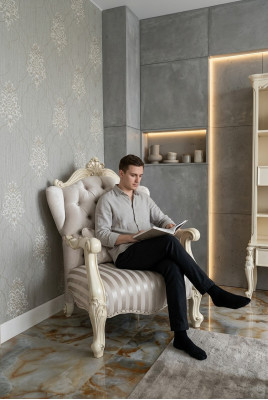Silla de club de diseño Lounge Relax Hotel Sessel Set Garnitur Lehnstuhl Luxus