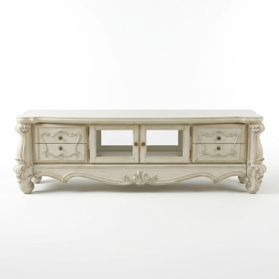 Sideboard TV Lowboard RTV Schrank Tisch Wohnzimmer Holz Klassisch Barock Neu  Aparador TV Lowboard RTV Armario Mesa Sala de estar Madera Clásico Barroco Nuevo