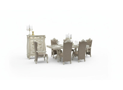 Mesa real de madera para mesa de comedor clásica de Barroco y Rococó.
