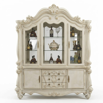 Luxus escaparate vitrina vitrinas gabinete de vidrio estilo antiguo barroco rococó