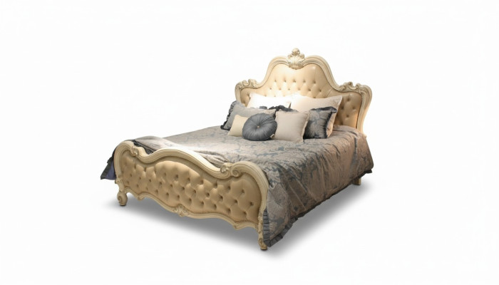Diseño cama doble lujo dormitorio decoración camas cuero hotel 180x200cm