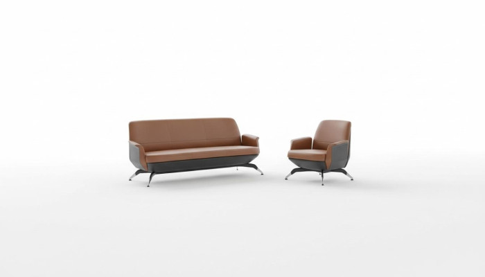 Moderno conjunto de sofás, sofá, conjunto de sofás, grupo 3+1 plazas sofá de cuero.