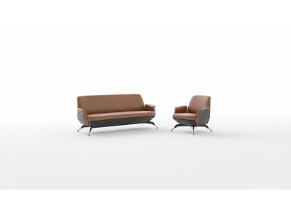 Moderno conjunto de sofás, sofá, conjunto de sofás, grupo 3+1 plazas sofá de cuero.