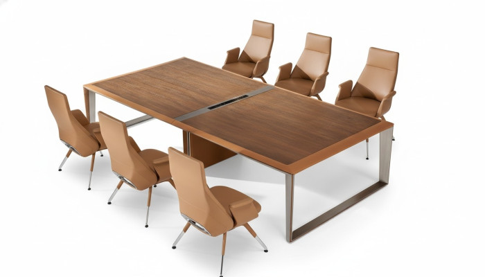Mesa de conferencias de diseño de muebles de oficina de lujo Reunión 7 piezas.