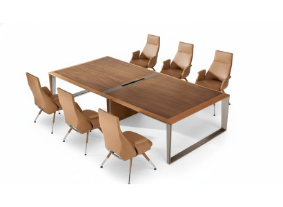 Mesa de conferencias de diseño de muebles de oficina de lujo Reunión 7 piezas.
