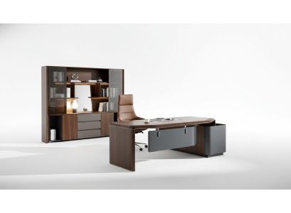 Conjunto de muebles de oficina, silla y mesa, juego completo de 3 piezas.