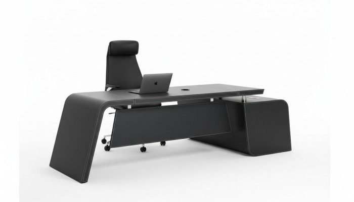 Escritorio esquinero Silla Mobiliario de oficina Habitación del jefe Muebles 2 piezas Set Mesas