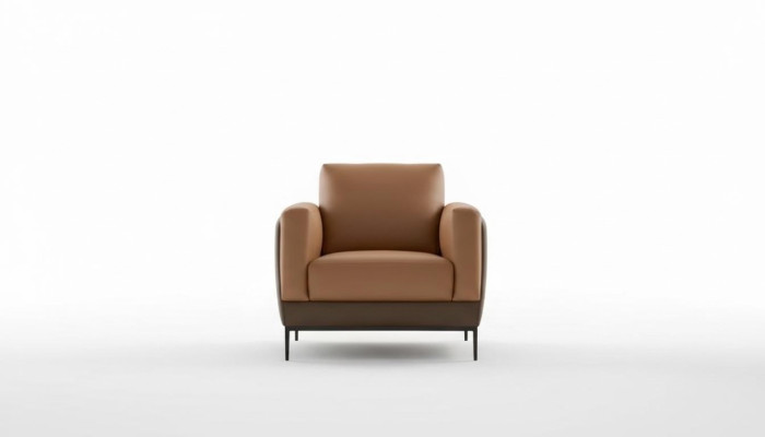 Sillón de cuero Sofá de televisión 1 plaza Sofá de relax de lujo Sofá tapizado