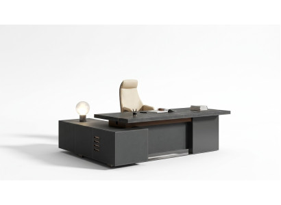 Escritorio de cuero, mesas de oficina de diseñador, mobiliario de mesa, muebles, silla.