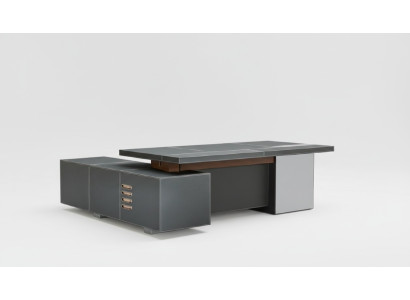 Diseño de oficina Muebles Mobiliario Escritorio Mesa esquina Jefe Cuero Madera