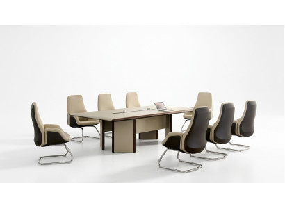 Mesa de conferencia 6 sillas Silla Mesa Reunión Oficina Mobiliario 7 piezas Set