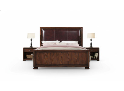 Cama de 2 plazas con 3 mesitas de noche. Sets de dormitorio de diseñador con camas de lujo. Conjunto completo.