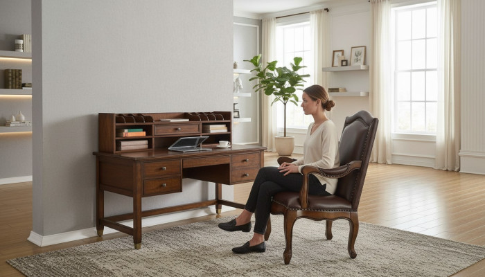 Silla tapizada de lujo con reposabrazos para sala de estar, comedor, silla de respaldo.
