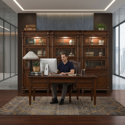 Escritorio Jefe Mesas Oficina Habitación clásica Armario Silla Madera