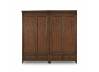 Clásico armario de ropa de diseño de dormitorio de 2 puertas en madera nuevo